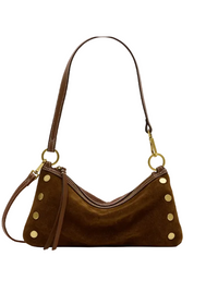 Kyle Purse - Cinnamon Suede/Antique Gold