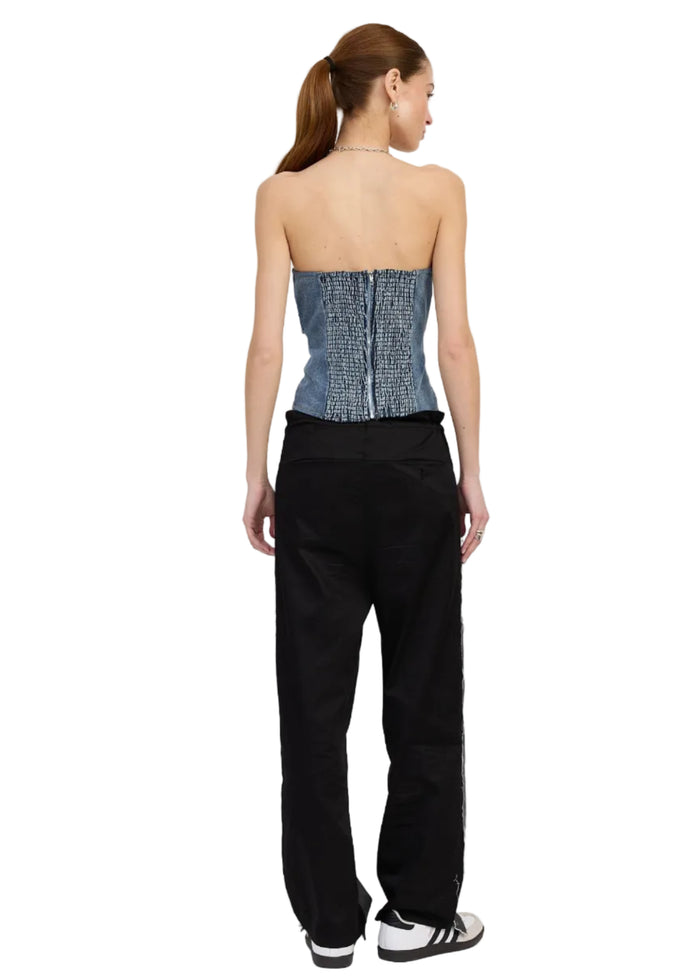 Cool for Kickoff Denim Bustier