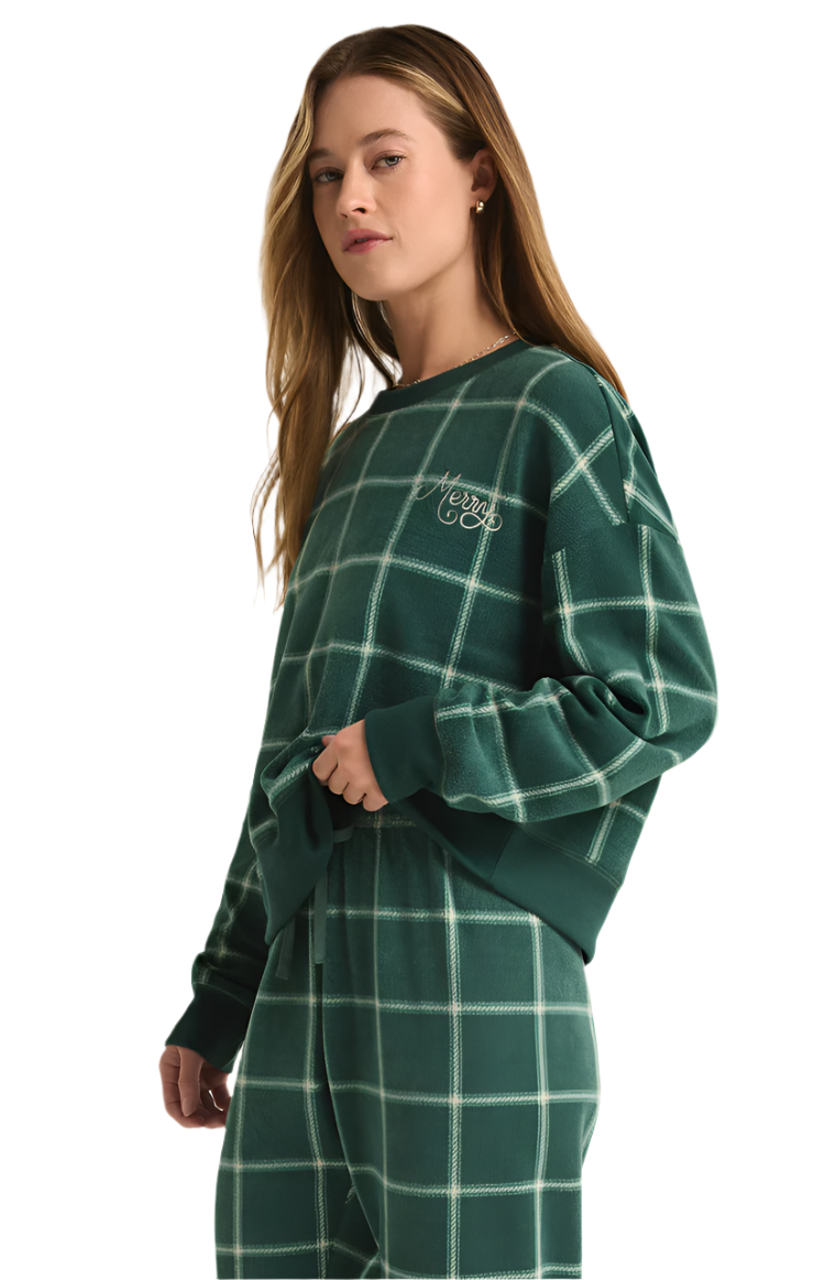 Plaid Long Sleeve Top