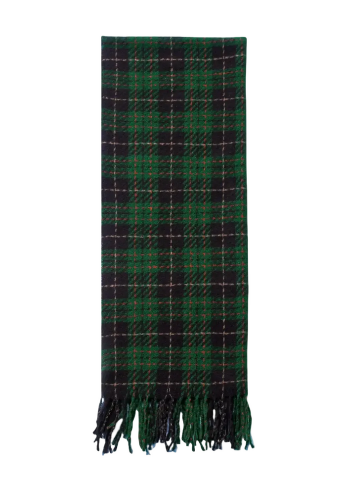 Winter Classic Plaid Tassel Cozy Scarf