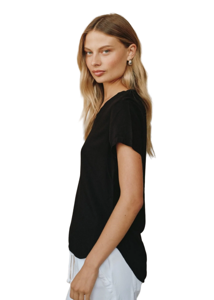 V-Neck Tee - Black