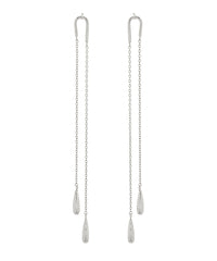 End Teardrop U Shape Chain Earrings