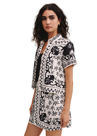 Bandana Short Sleeve Camp Shirt