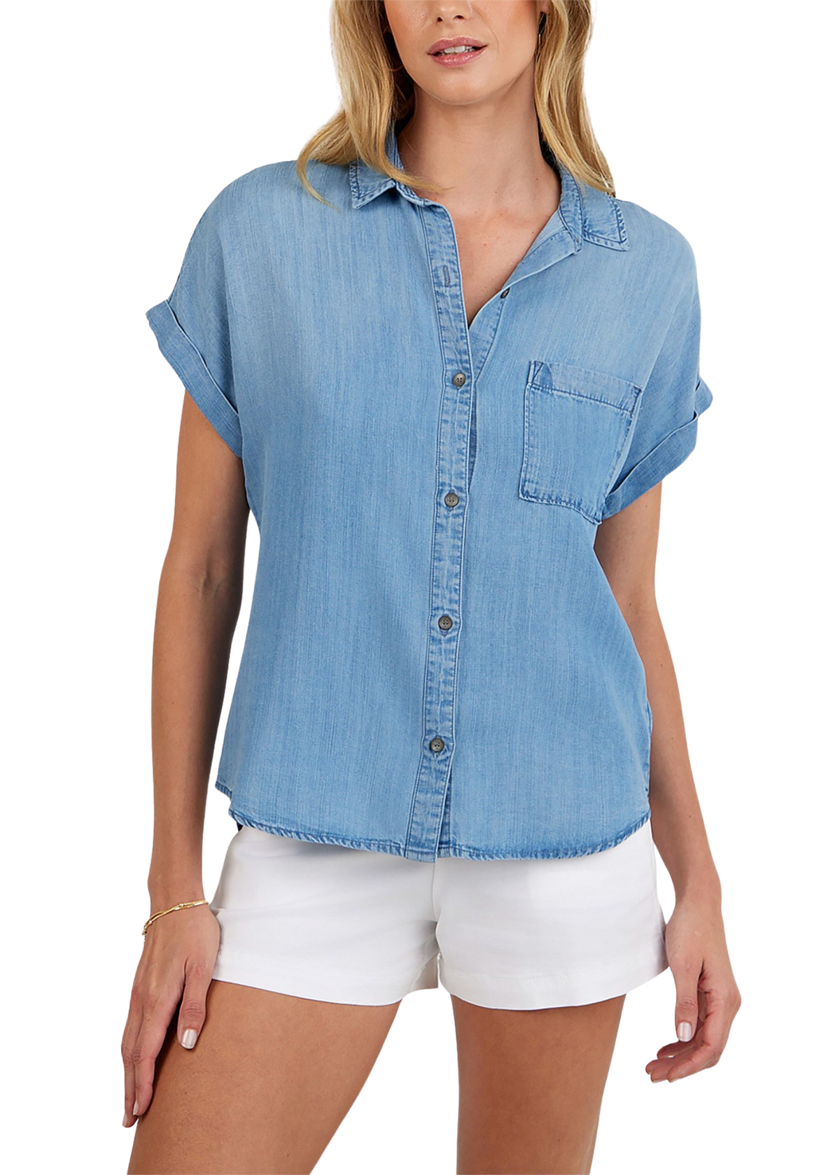 Short Sleeve Pocket Button Down