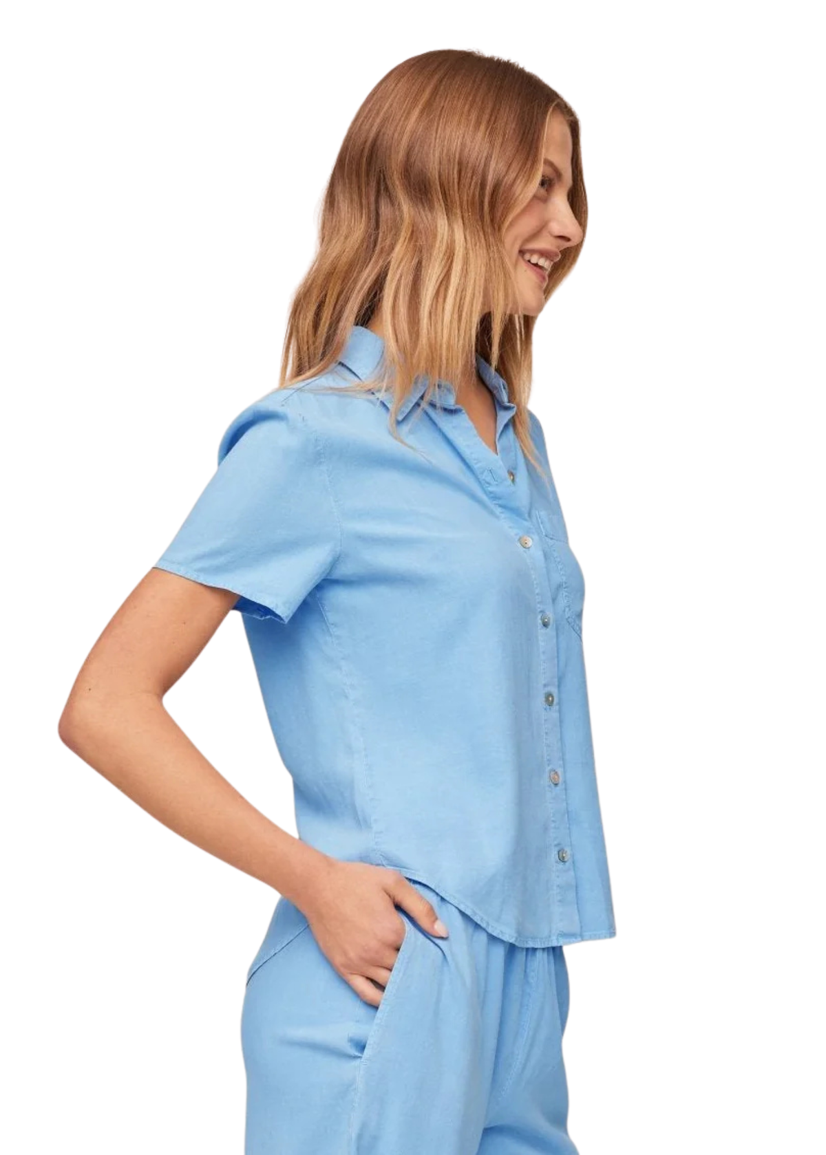 Short Sleeve Pocket Button Down