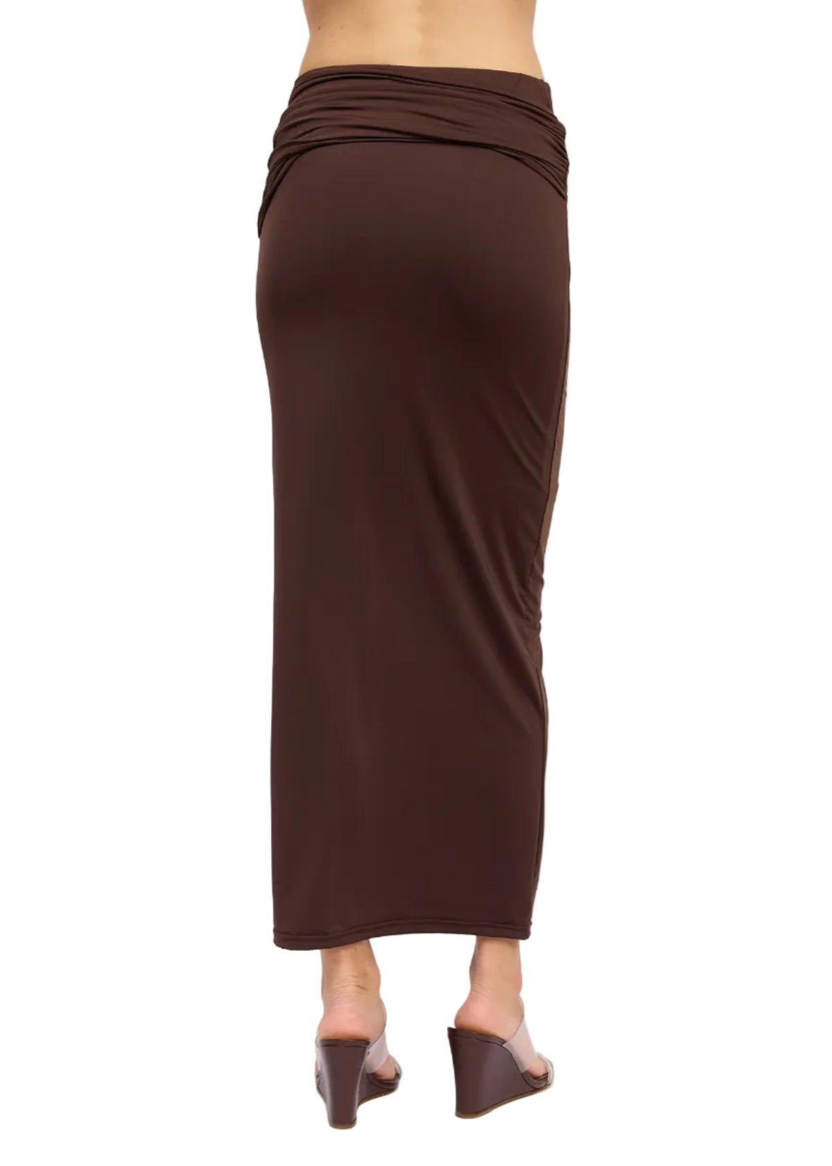 Eva Ruched Maxi Skirt