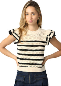 Abigail Striped Knit Top