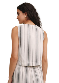 Sleeveless Button Front Top