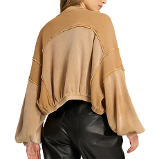 Too Cool Seamed Burnout Shrug