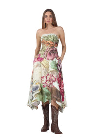 Josephine Strapless Midi Dress