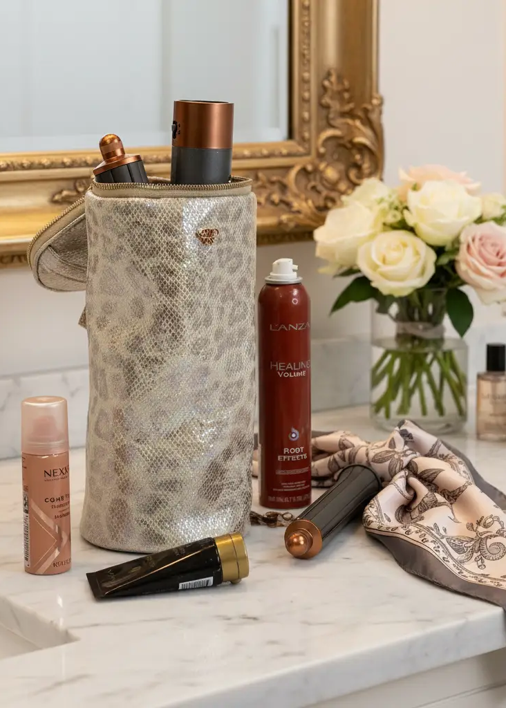 Hot Tools Holder - Glimmer Leopard
