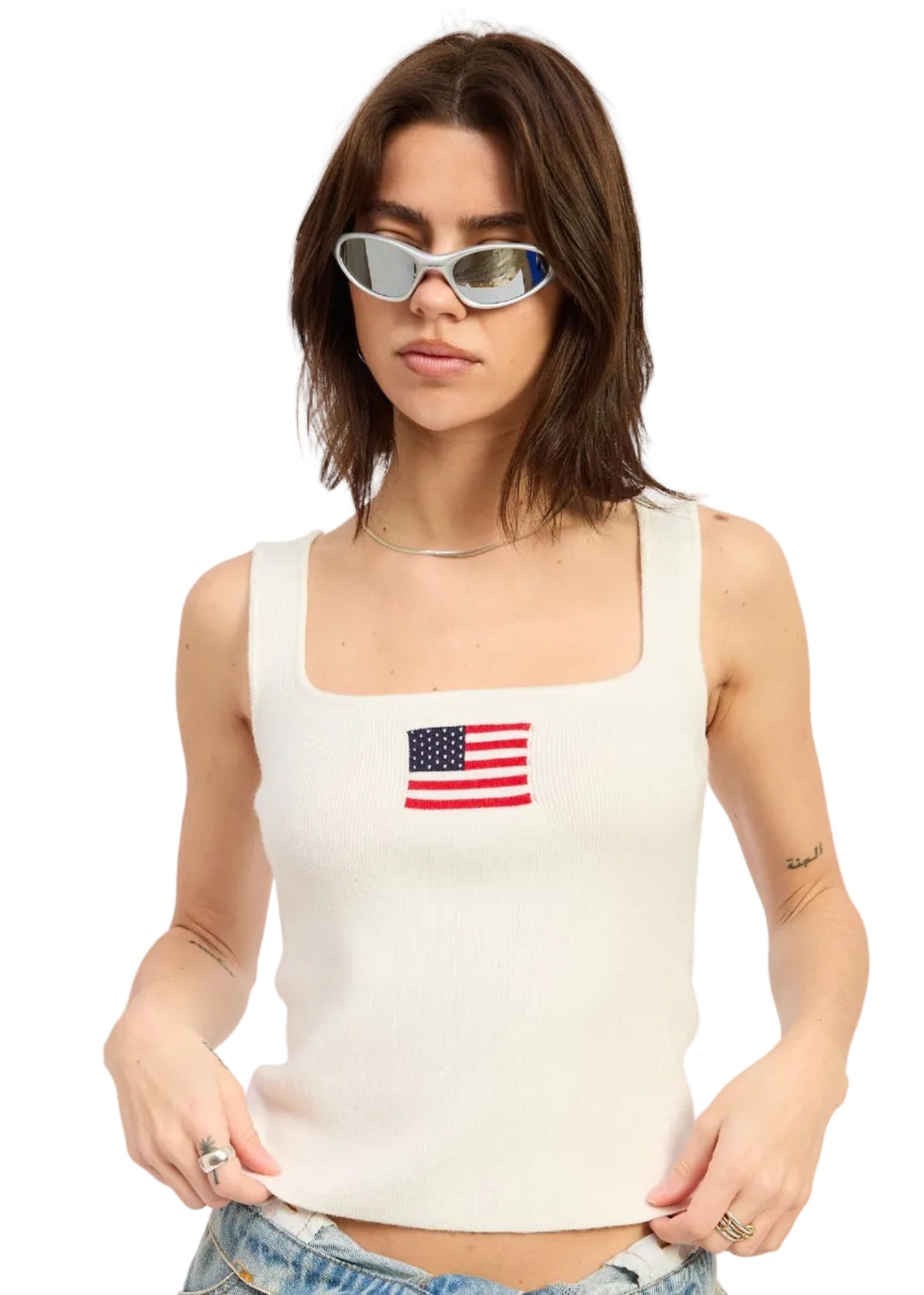 Squared Neck Rib Top