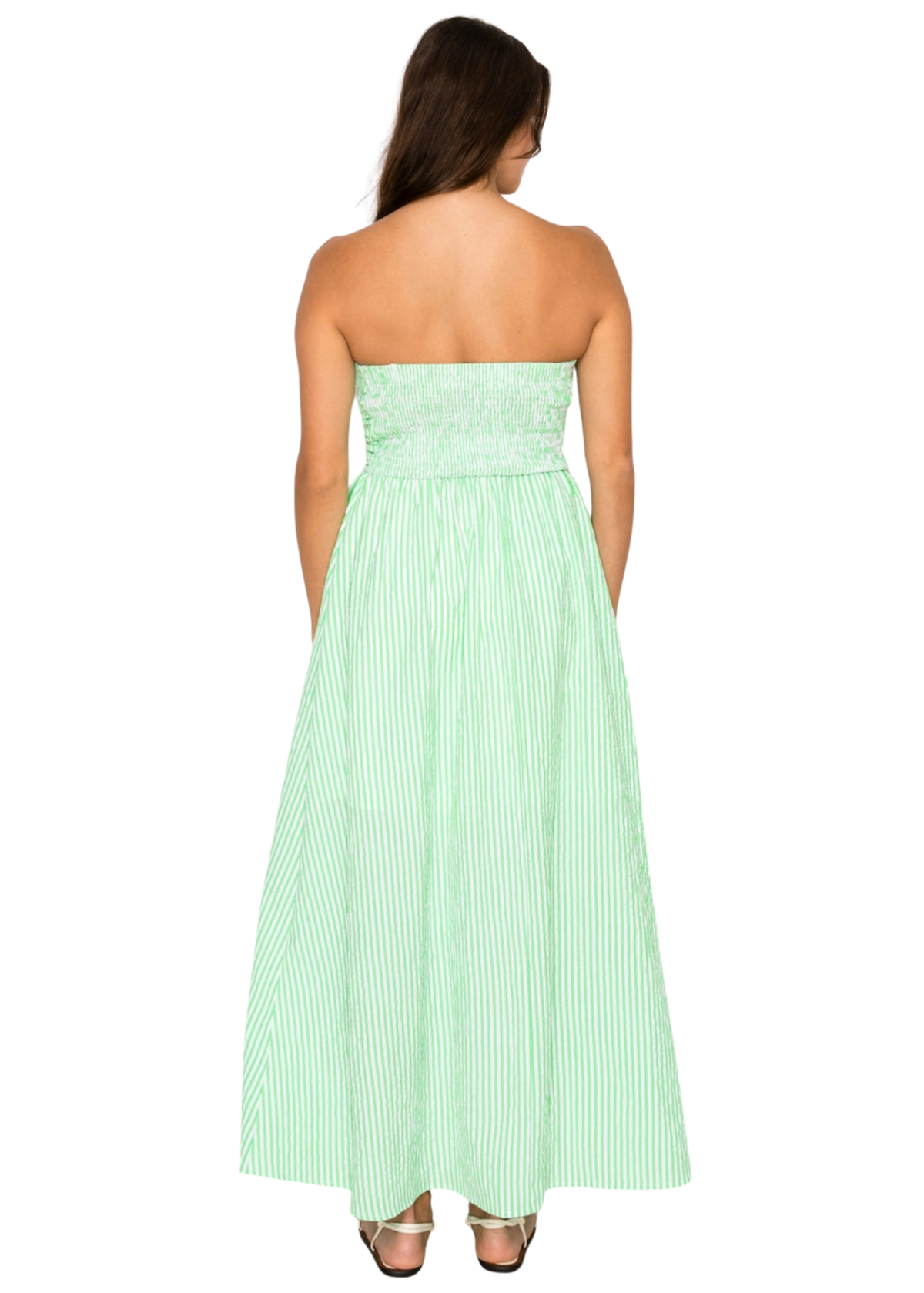 Verde Stripe Maxi Dress
