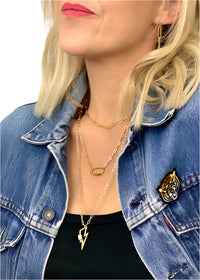 Clingy Carabiner Paperclip Chain - Gold