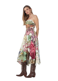 Josephine Strapless Midi Dress