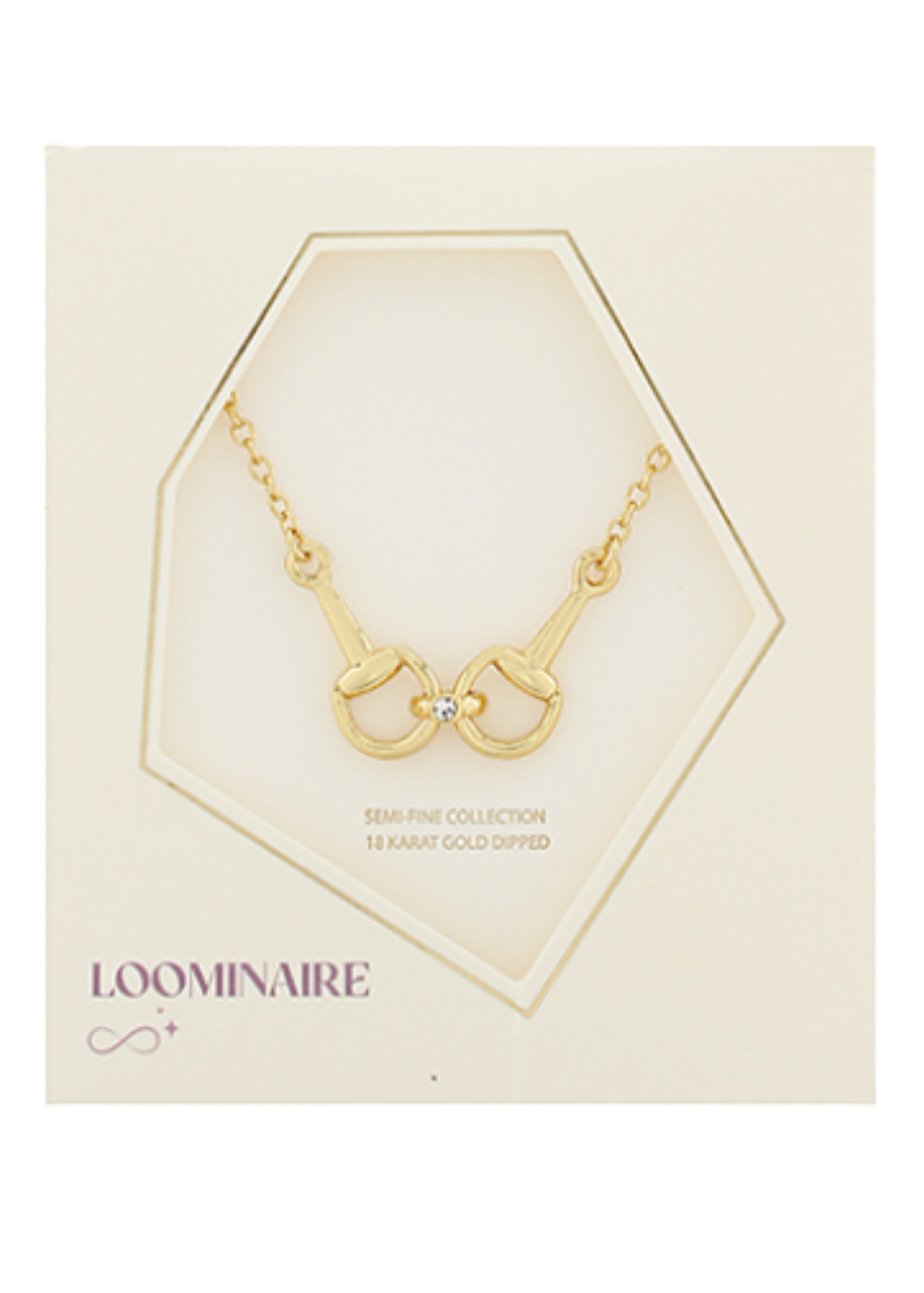Linked Horseshoe Necklace - Gold