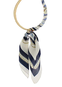Silk Scarf Wrapped Collar Necklace