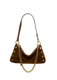 Kyle Purse - Cinnamon Suede/Antique Gold