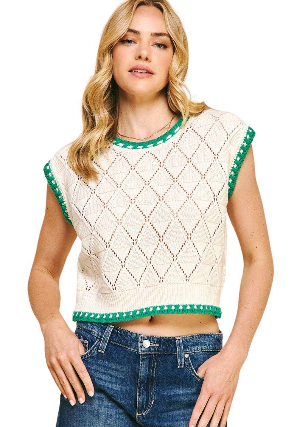Kenzie Embroidered Sweater Vest