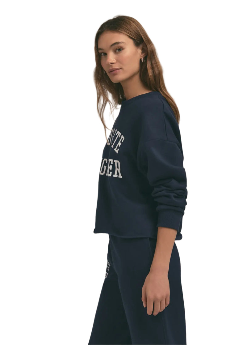 Cropped Collegiate Sweatshirt