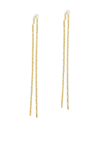 Chain Threader Double Piercing Earrings