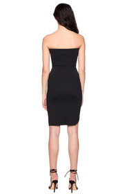 Strapless Side Pleat Dress