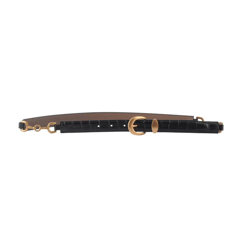 Skinny Croco Belt