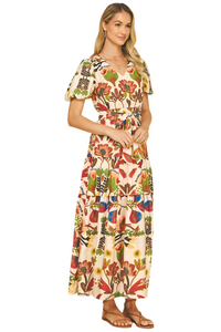 Short Sleeve Long Dress