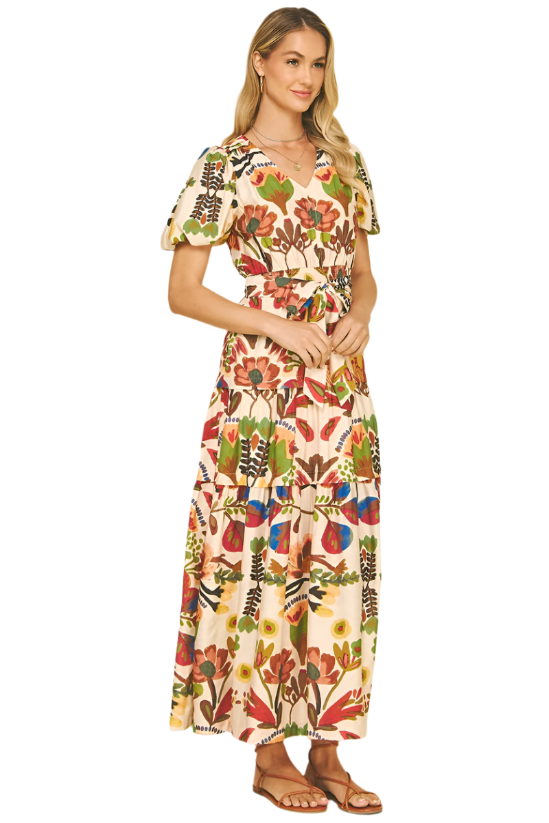 Short Sleeve Long Dress