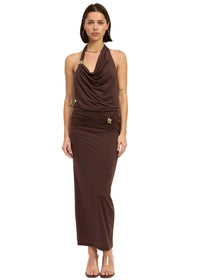 Eva Ruched Maxi Skirt