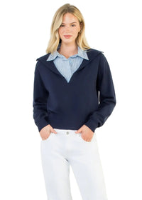 Collared Knit Sweater Top