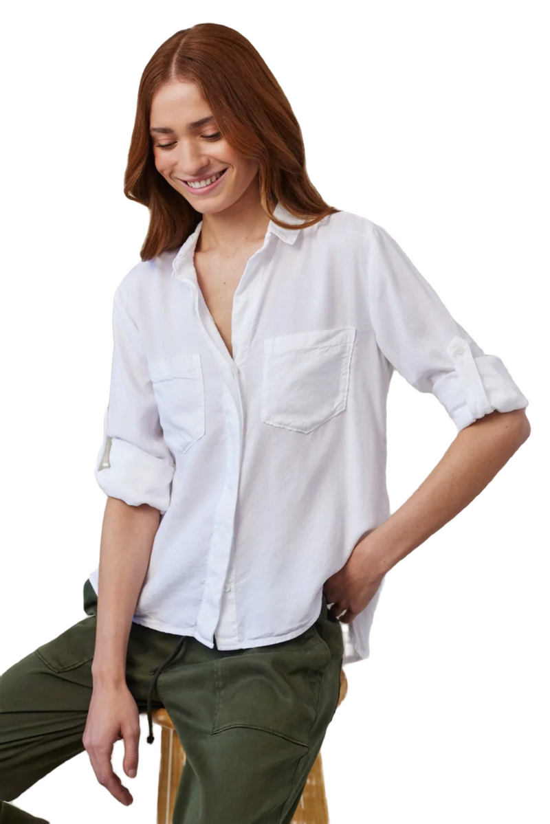 Split Back Button Down