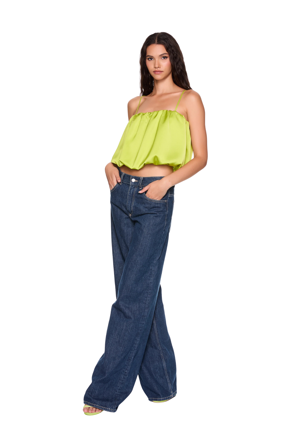 Satin Bubble String Top