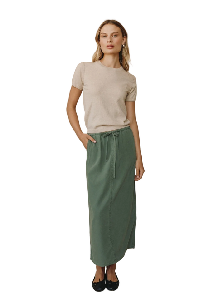 Back Slit Skirt - Fernwood