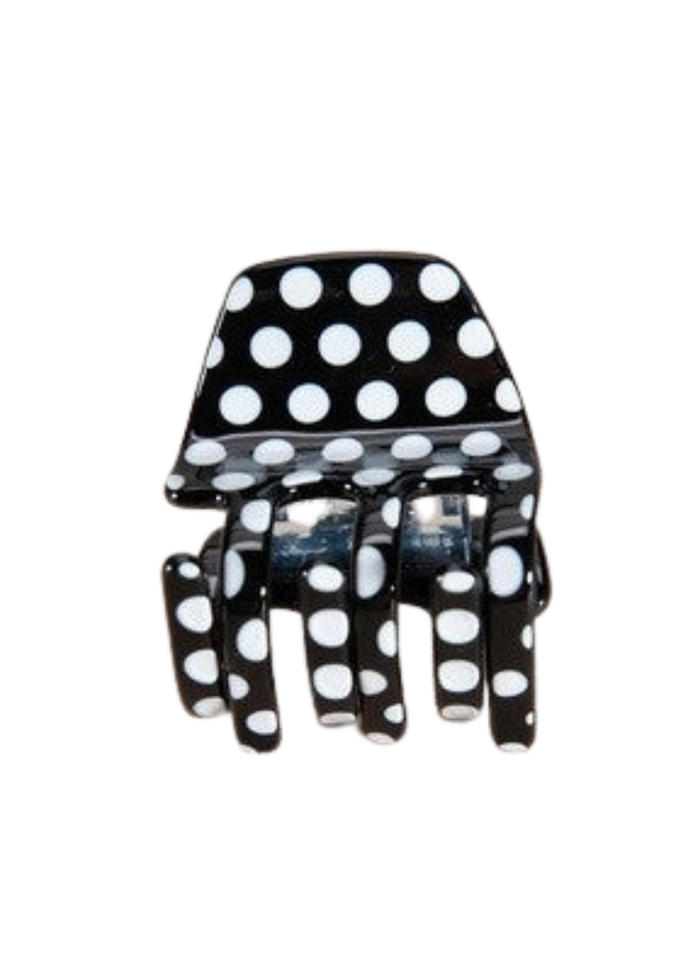 Cellulose Solid Tort Checker Hair Claw Clips