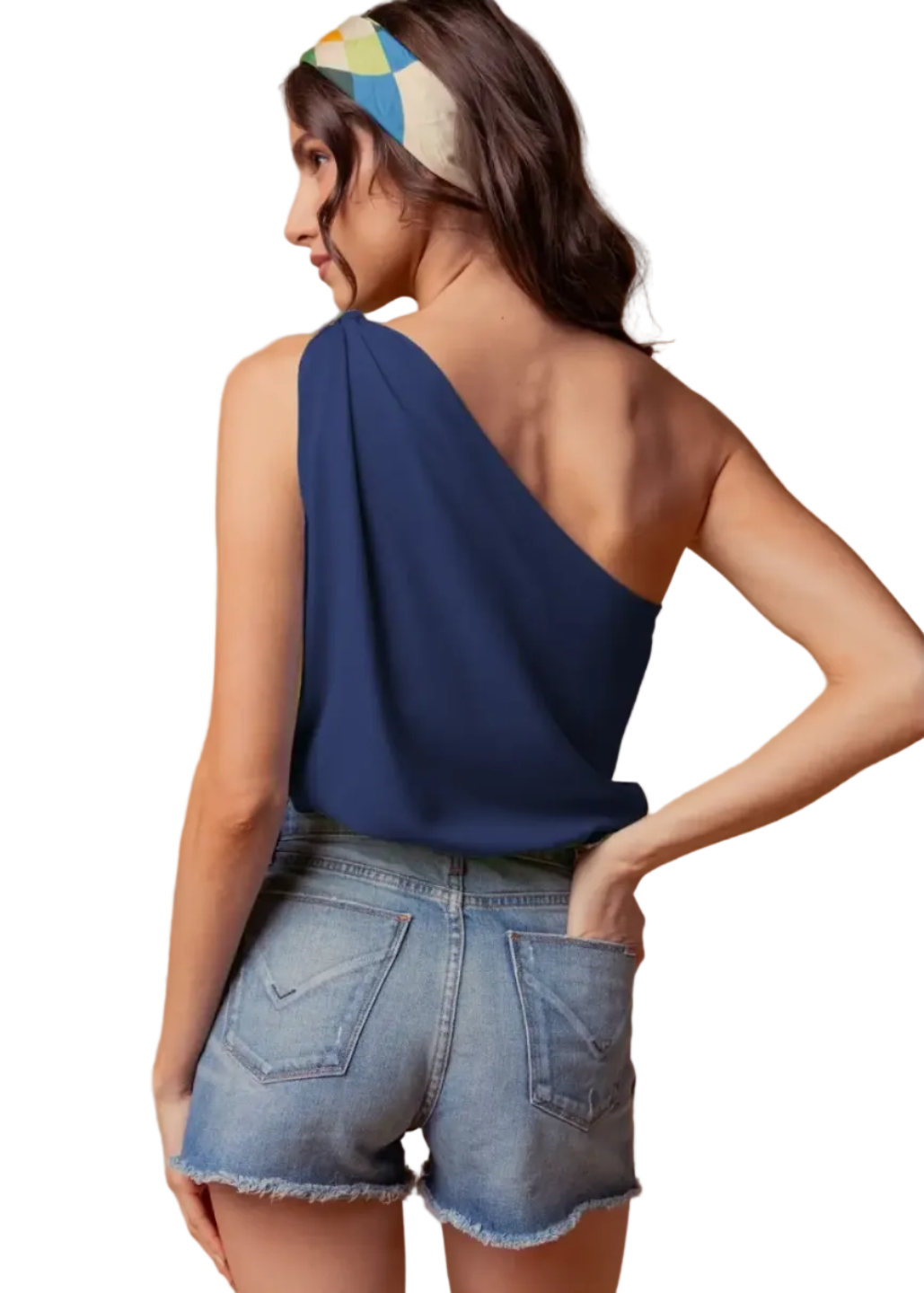 One Shoulder Knot Detail Top