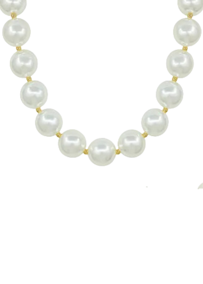 20mm Pearl Necklace - Cream