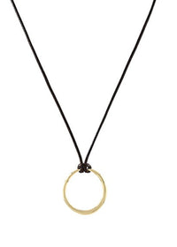 Round Ring Pendant Cord Necklace