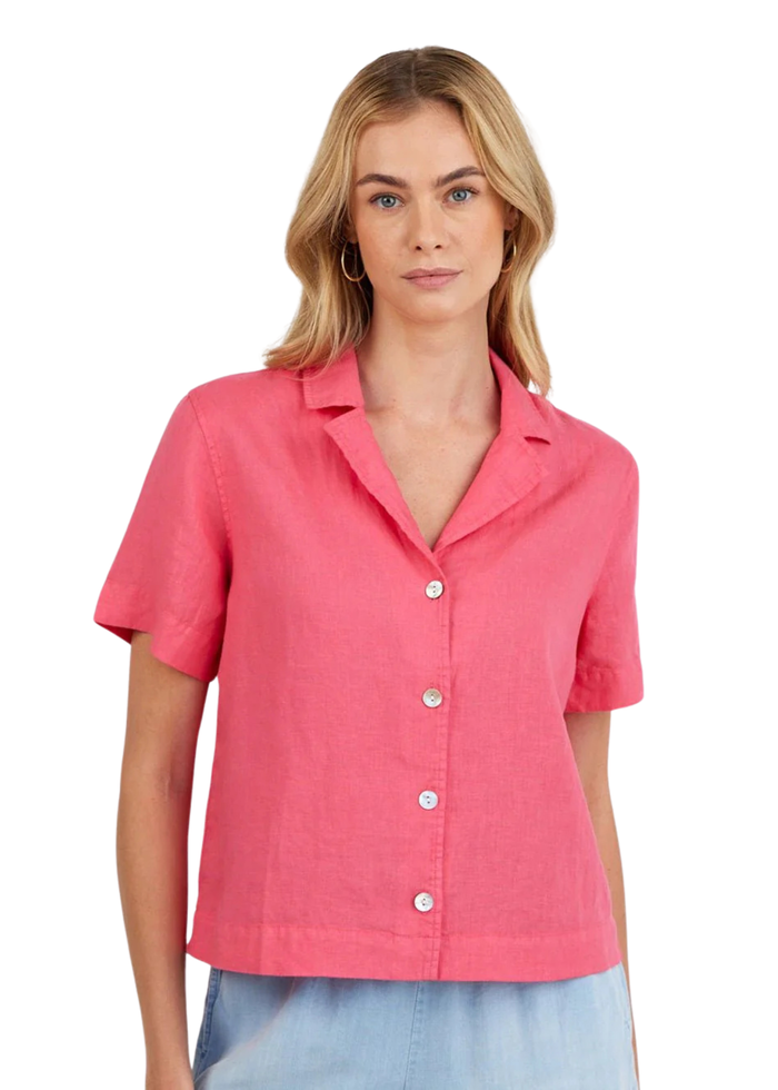 Short Sleeve Flowy Button Down