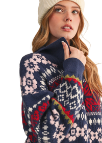 Fair Isle Sweater Cardigan