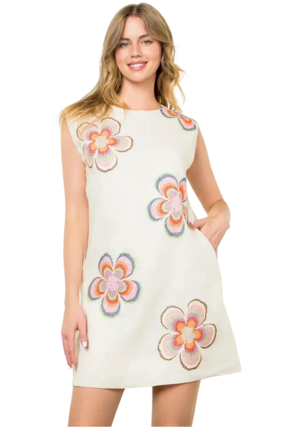 Sleeveless Flower Dress