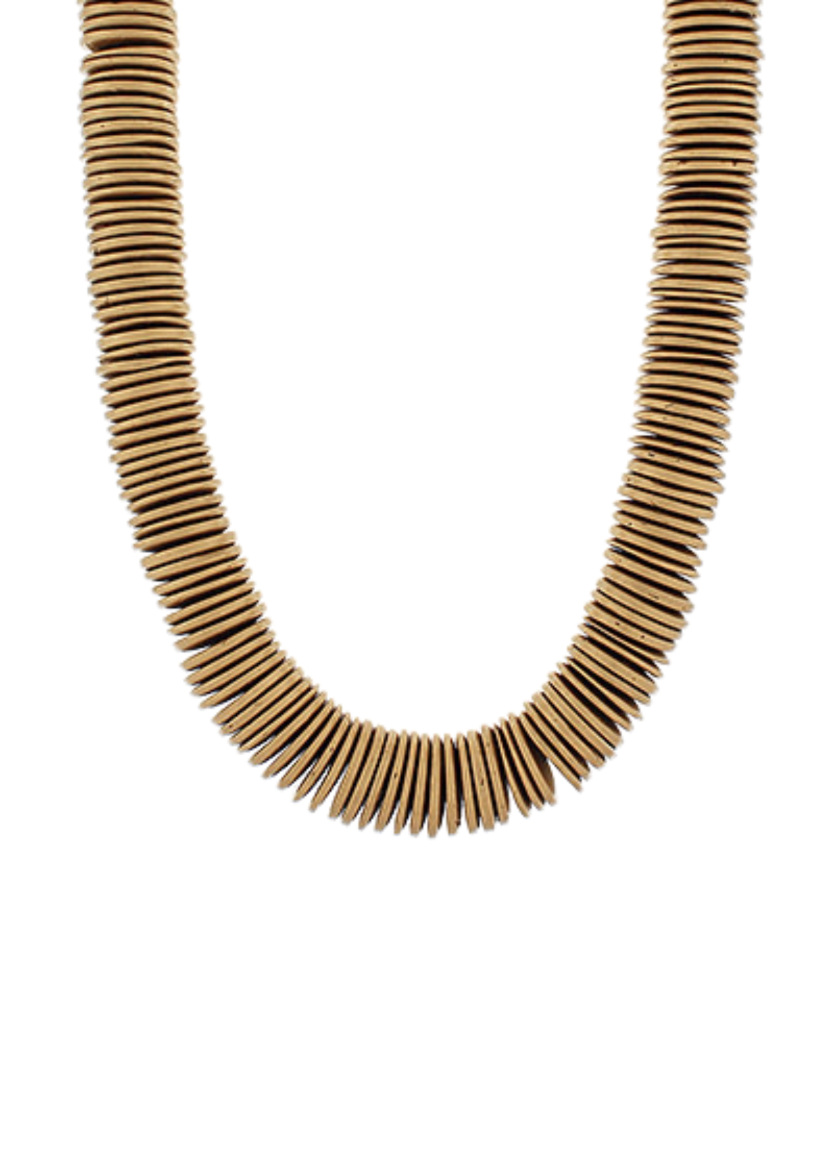 Wood Disk Bead Necklace w/ Charm