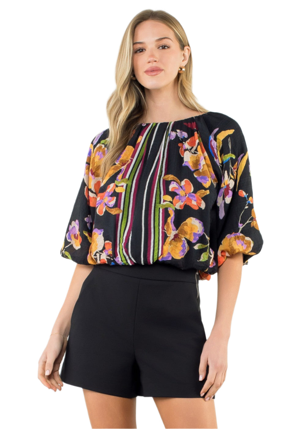 Puff Sleeve Floral Blouse